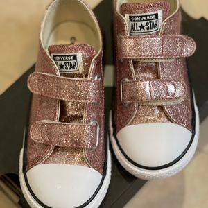 Rose Gold Glitter Converse